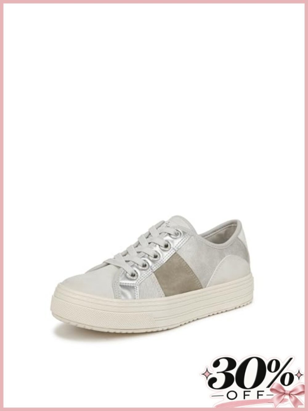 Women's Platform Fashion Sneakers Faux-Leather Casual Walking